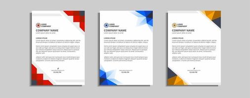 modern corporate letterhead template design vector