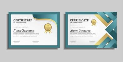 achievement award certificate design template vector