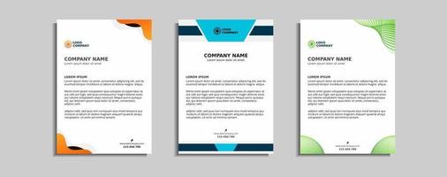 modern corporate letterhead template design vector