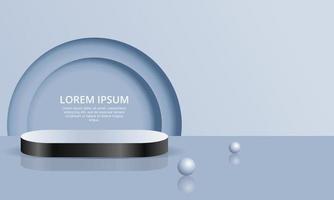 3D podium cosmetic product display vector