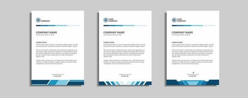 modern corporate letterhead template design vector