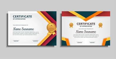 achievement award certificate design template vector