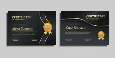 achievement award certificate design template vector