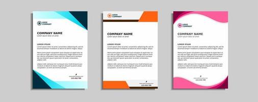 modern corporate letterhead template design vector