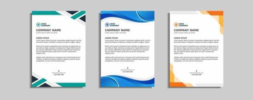 modern corporate letterhead template design vector