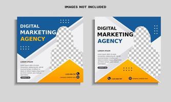 digital marketing agency social media post template vector