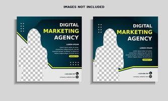 digital marketing agency social media post template vector