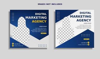 digital marketing agency social media post template vector
