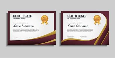 achievement award certificate design template vector