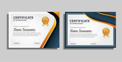 achievement award certificate design template vector