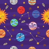 Celestials Bodies Seamless Pattern vector