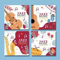 Music Jazz Social Media Post vector