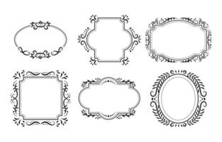 Monogram Vintage Wedding Ornaments vector