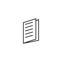 outline paper icon on white background vector
