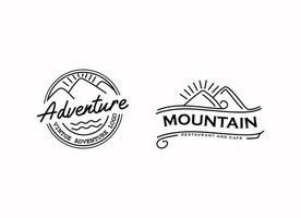 diseño de logotipo de aventura vintage vector