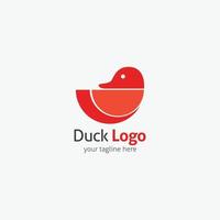 Duck Logo Design Template. Vector Illustration