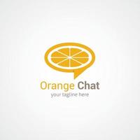 Orange Logo Design Template. Vector Illustration