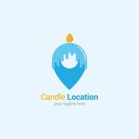 Candle Logo Design Template. Vector Illustration