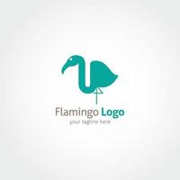 plantilla de diseño de flamenco. Ilustración de vector de logotipo de animales