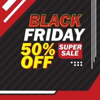 Design Black friday sale banner template for promotion on social media and website vector