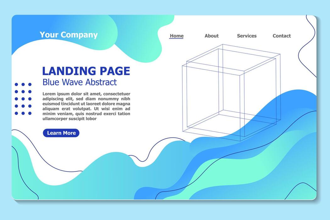 Blue Landing Page Vector Art, Icons, and Graphics for Free Download