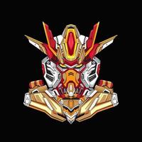 gundam mascota robótica logo vector