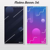 modern banner set and Annual report set  illustration abstract  paper layer vector