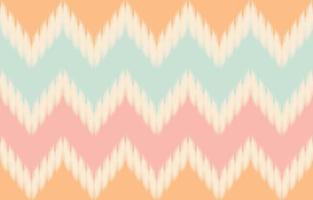 Ethnic Ikat abstract Pastel. Seamless pattern in Chevron, folk embroidery, and Mexican style. Aztec geometric art ornament print.Design for carpet, wallpaper, clothing, wrapping, fabric, cover vector