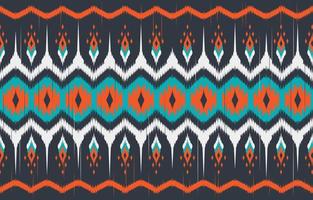 origen étnico ikat. patrón impecable en estilo tribal, bordado folclórico y mexicano. estampado de adornos de arte geométrico azteca.diseño para alfombras, papel pintado, ropa, envoltura, tela, cubierta, textil vector