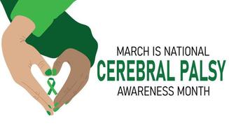 March is Cerebral Palsy Month vector