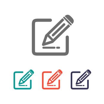 edit icon.  flat design edit button symbol on white background. vector