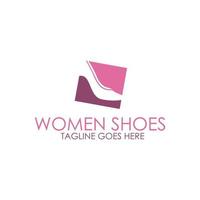 plantilla de diseño de logotipo de zapatos de mujer vector