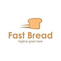plantilla de diseño de logotipo de pan rápido vector