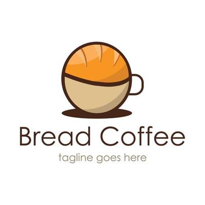 Bread Coffee Logo Design Template