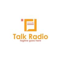 Talk radio con plantilla de diseño de mensaje de cuadro de diálogo, simple y único. perfecto para negocios, móviles, íconos de aplicaciones, etc. vector