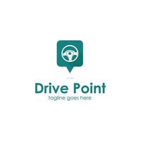 Drive Point Logo Design Template Editable simple and unique vector