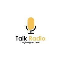 Talk radio con plantilla de diseño de mensaje de cuadro de diálogo, simple y único. perfecto para negocios, móviles, íconos de aplicaciones, etc. vector