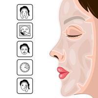 hydrating sheet mask woman face vector