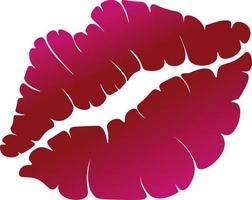 A kiss, of lip prints for kissing vector