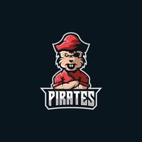 Pirates epsport logo design vector