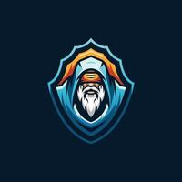 Wizard Esport logo design vector