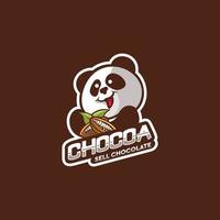 diseño de logotipo de panda vector