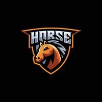 Horse esport logo design vector