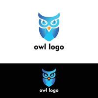 búho logotipo icono escudo ala creativo diseño moderno vector