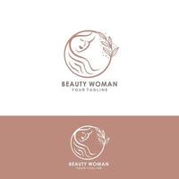 logo de mujer de belleza vector