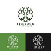 MobileRoot Of The Tree logo illustration. Vector silhouette of a tree,Abstract vibrant tree logo design, root vector - Tree of life logo design inspiration isolated on white background.