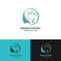 beauty woman logo vector