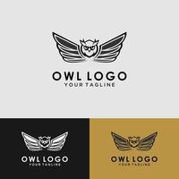 Owl Logo icon shield wing creative Modern Design vector