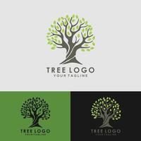 MobileRoot Of The Tree logo illustration. Vector silhouette of a tree,Abstract vibrant tree logo design, root vector - Tree of life logo design inspiration isolated on white background.