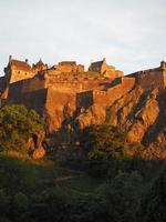 Edinburgh castle at sunset photo